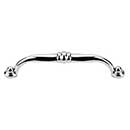 Top Knobs [M1297] Die Cast Zinc Cabinet Pull Handle - Voss Series - Oversized - Polished Nickel Finish - 5 1/16" C/C - 5 5/8" L