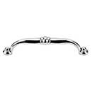 Top Knobs [M1297] Die Cast Zinc Cabinet Pull Handle - Voss Series - Oversized - Polished Nickel Finish - 5 1/16&quot; C/C - 5 5/8&quot; L