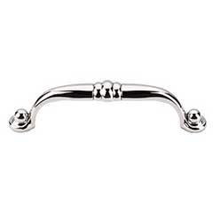 Top Knobs [M1327] Die Cast Zinc Cabinet Pull Handle - Voss Series - Standard Size - Polished Nickel Finish - 3 3/4" C/C - 4 5/16" L