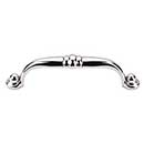 Top Knobs [M1327] Die Cast Zinc Cabinet Pull Handle - Voss Series - Standard Size - Polished Nickel Finish - 3 3/4" C/C - 4 5/16" L