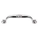 Top Knobs [M1327] Die Cast Zinc Cabinet Pull Handle - Voss Series - Standard Size - Polished Nickel Finish - 3 3/4&quot; C/C - 4 5/16&quot; L