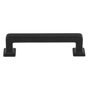 Top Knobs [TK703BLK] Die Cast Zinc Cabinet Pull Handle - Ascendra Series - Standard Size - Flat Black Finish - 3 3/4" C/C - 4 7/16" L