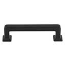 Top Knobs [TK703BLK] Die Cast Zinc Cabinet Pull Handle - Ascendra Series - Standard Size - Flat Black Finish - 3 3/4" C/C - 4 7/16" L