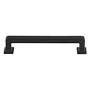 Top Knobs [TK704BLK] Die Cast Zinc Cabinet Pull Handle - Ascendra Series - Oversized - Flat Black Finish - 5 1/16" C/C - 5 11/16" L