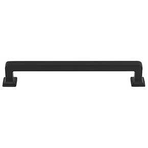 Top Knobs [TK705BLK] Die Cast Zinc Cabinet Pull Handle - Ascendra Series - Oversized - Flat Black Finish - 6 5/16" C/C - 7" L