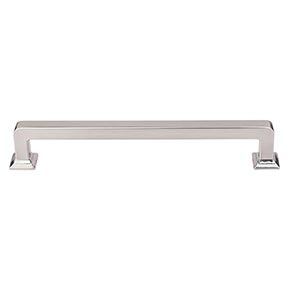 Top Knobs [TK705BSN] Die Cast Zinc Cabinet Pull Handle - Ascendra Series - Oversized - Brushed Satin Nickel Finish - 6 5/16" C/C - 7" L