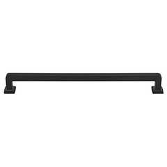 Top Knobs [TK706BLK] Die Cast Zinc Cabinet Pull Handle - Ascendra Series - Oversized - Flat Black Finish - 9" C/C - 9 11/16" L