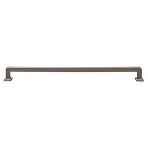 Top Knobs [TK708AG] Die Cast Zinc Cabinet Pull Handle - Ascendra Series - Oversized - Ash Gray Finish - 12" C/C - 12 5/8" L