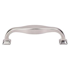 Top Knobs [TK722BSN] Die Cast Zinc Cabinet Pull Handle - Contour Series - Standard Size - Brushed Satin Nickel Finish - 3 3/4" C/C - 4 5/16" L