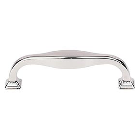 Top Knobs [TK722PN] Die Cast Zinc Cabinet Pull Handle - Contour Series - Standard Size - Polished Nickel Finish - 3 3/4" C/C - 4 5/16" L