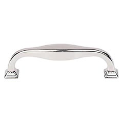 Top Knobs [TK722PN] Die Cast Zinc Cabinet Pull Handle - Contour Series - Standard Size - Polished Nickel Finish - 3 3/4" C/C - 4 5/16" L