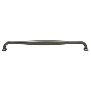 Top Knobs [TK726AG] Die Cast Zinc Cabinet Pull Handle - Contour Series - Oversized - Ash Gray Finish - 12" C/C - 12 9/16" L