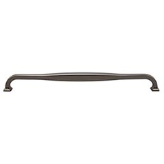 Top Knobs [TK726AG] Die Cast Zinc Cabinet Pull Handle - Contour Series - Oversized - Ash Gray Finish - 12" C/C - 12 9/16" L