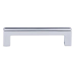 Top Knobs [TK672PC] Die Cast Zinc Cabinet Pull Handle - Podium Series - Standard Size - Polished Chrome Finish - 3 3/4" C/C - 4 1/4" L