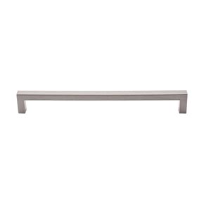 Top Knobs [M1152] Die Cast Zinc Cabinet Pull Handle - Square Bar Pull Series - Oversized - Brushed Satin Nickel Finish - 8 13/16" C/C - 9 1/4" L