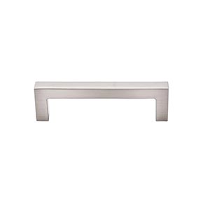 Top Knobs [TK-M1161] Die Cast Zinc Cabinet Pull Handle - Square Bar Pull Series - Standard Size - Brushed Satin Nickel Finish - 3 3/4" C/C - 4 3/16" L