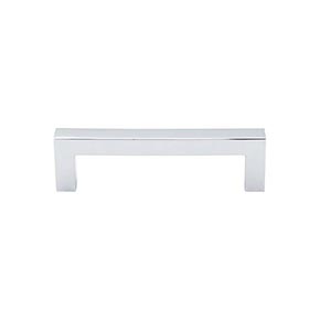 Top Knobs [TK-M1163] Die Cast Zinc Cabinet Pull Handle - Square Bar Pull Series - Standard Size - Polished Chrome Finish - 3 3/4" C/C - 4 3/16" L
