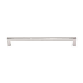 Top Knobs [M1286] Die Cast Zinc Cabinet Pull Handle - Square Bar Pull Series - Oversized - Polished Nickel Finish - 8 13/16" C/C - 9 1/4" L