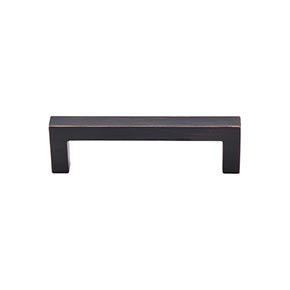Top Knobs [TK-M1834] Die Cast Zinc Cabinet Pull Handle - Square Bar Pull Series - Standard Size - Tuscan Bronze Finish - 3 3/4" C/C - 4 3/16" L