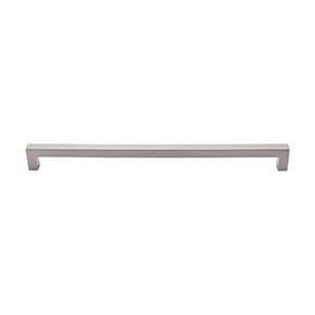 Top Knobs [M1838] Die Cast Zinc Cabinet Pull Handle - Square Bar Pull Series - Oversized - Brushed Satin Nickel Finish - 12" C/C - 12 1/2" L