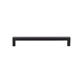 Top Knobs [M2137] Die Cast Zinc Cabinet Pull Handle - Square Bar Pull Series - Oversized - Black Finish - 7 9/16" C/C - 7 15/16" L