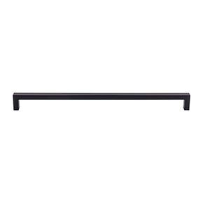 Top Knobs [M2138] Die Cast Zinc Cabinet Pull Handle - Square Bar Pull Series - Oversized - Black Finish - 12 5/8" C/C - 13" L