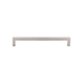 Top Knobs [M2140] Die Cast Zinc Cabinet Pull Handle - Square Bar Pull Series - Oversized - Brushed Satin Nickel Finish - 7 9/16" C/C - 7 15/16" L