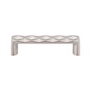 Top Knobs [TK561BSN] Die Cast Zinc Cabinet Pull Handle - Quilted Series - Standard Size - Brushed Satin Nickel Finish - 3 3/4" C/C - 4 1/4" L