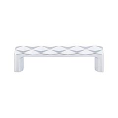 Top Knobs [TK561PC] Die Cast Zinc Cabinet Pull Handle - Quilted Series - Standard Size - Polished Chrome Finish - 3 3/4&quot; C/C - 4 1/4&quot; L