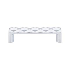 Top Knobs [TK561PC] Die Cast Zinc Cabinet Pull Handle - Quilted Series - Standard Size - Polished Chrome Finish - 3 3/4" C/C - 4 1/4" L