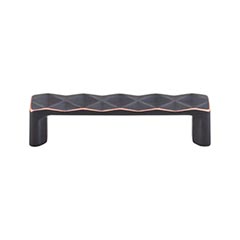 Top Knobs [TK561UM] Die Cast Zinc Cabinet Pull Handle - Quilted Series - Standard Size - Umbrio Finish - 3 3/4" C/C - 4 1/4" L