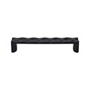Top Knobs [TK562BLK] Die Cast Zinc Cabinet Pull Handle - Quilted Series - Oversized - Flat Black Finish - 5 1/16" C/C - 5 1/2" L