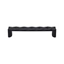 Top Knobs [TK562BLK] Die Cast Zinc Cabinet Pull Handle - Quilted Series - Oversized - Flat Black Finish - 5 1/16&quot; C/C - 5 1/2&quot; L