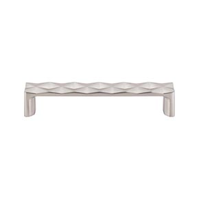 Top Knobs [TK562BSN] Die Cast Zinc Cabinet Pull Handle - Quilted Series - Oversized - Brushed Satin Nickel Finish - 5 1/16" C/C - 5 1/2" L