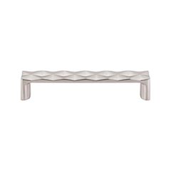 Top Knobs [TK562BSN] Die Cast Zinc Cabinet Pull Handle - Quilted Series - Oversized - Brushed Satin Nickel Finish - 5 1/16&quot; C/C - 5 1/2&quot; L
