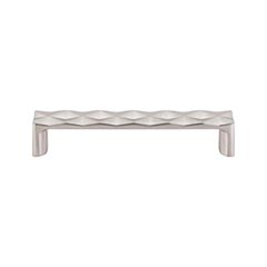 Top Knobs [TK562BSN] Die Cast Zinc Cabinet Pull Handle - Quilted Series - Oversized - Brushed Satin Nickel Finish - 5 1/16" C/C - 5 1/2" L