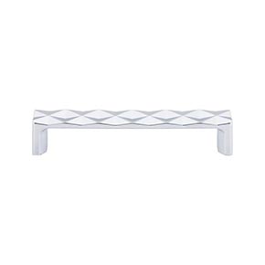 Top Knobs [TK562PC] Die Cast Zinc Cabinet Pull Handle - Quilted Series - Oversized - Polished Chrome Finish - 5 1/16" C/C - 5 1/2" L
