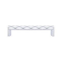 Top Knobs [TK562PC] Die Cast Zinc Cabinet Pull Handle - Quilted Series - Oversized - Polished Chrome Finish - 5 1/16" C/C - 5 1/2" L