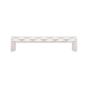 Top Knobs [TK562PN] Die Cast Zinc Cabinet Pull Handle - Quilted Series - Oversized - Polished Nickel Finish - 5 1/16" C/C - 5 1/2" L