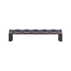 Top Knobs [TK562UM] Die Cast Zinc Cabinet Pull Handle - Quilted Series - Oversized - Umbrio Finish - 5 1/16" C/C - 5 1/2" L