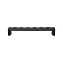 Top Knobs [TK563BLK] Die Cast Zinc Cabinet Pull Handle - Quilted Series - Oversized - Flat Black Finish - 6 5/16" C/C - 6 3/4" L