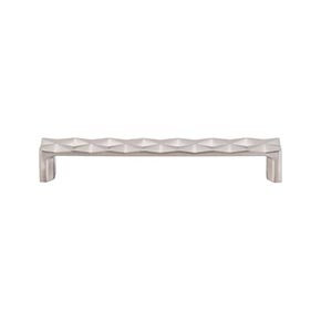 Top Knobs [TK563BSN] Die Cast Zinc Cabinet Pull Handle - Quilted Series - Oversized - Brushed Satin Nickel Finish - 6 5/16" C/C - 6 3/4" L