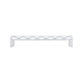 Top Knobs [TK563PC] Die Cast Zinc Cabinet Pull Handle - Quilted Series - Oversized - Polished Chrome Finish - 6 5/16" C/C - 6 3/4" L