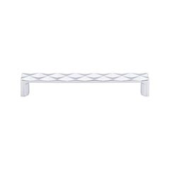 Top Knobs [TK563PC] Die Cast Zinc Cabinet Pull Handle - Quilted Series - Oversized - Polished Chrome Finish - 6 5/16&quot; C/C - 6 3/4&quot; L