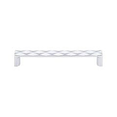 Top Knobs [TK563PC] Die Cast Zinc Cabinet Pull Handle - Quilted Series - Oversized - Polished Chrome Finish - 6 5/16" C/C - 6 3/4" L