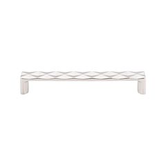 Top Knobs [TK563PN] Die Cast Zinc Cabinet Pull Handle - Quilted Series - Oversized - Polished Nickel Finish - 6 5/16" C/C - 6 3/4" L
