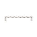 Top Knobs [TK563PN] Die Cast Zinc Cabinet Pull Handle - Quilted Series - Oversized - Polished Nickel Finish - 6 5/16" C/C - 6 3/4" L