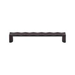 Top Knobs [TK563SAB] Die Cast Zinc Cabinet Pull Handle - Quilted Series - Oversized - Sable Finish - 6 5/16" C/C - 6 3/4" L