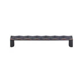 Top Knobs [TK563UM] Die Cast Zinc Cabinet Pull Handle - Quilted Series - Oversized - Umbrio Finish - 6 5/16" C/C - 6 3/4" L