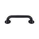 Top Knobs [TK593BLK] Die Cast Zinc Cabinet Pull Handle - Oculus Series - Standard Size - Flat Black Finish - 3 3/4" C/C - 4 3/4" L